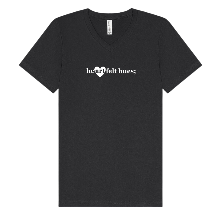 heartfelt hues; Short Sleeve Tee - V-neck