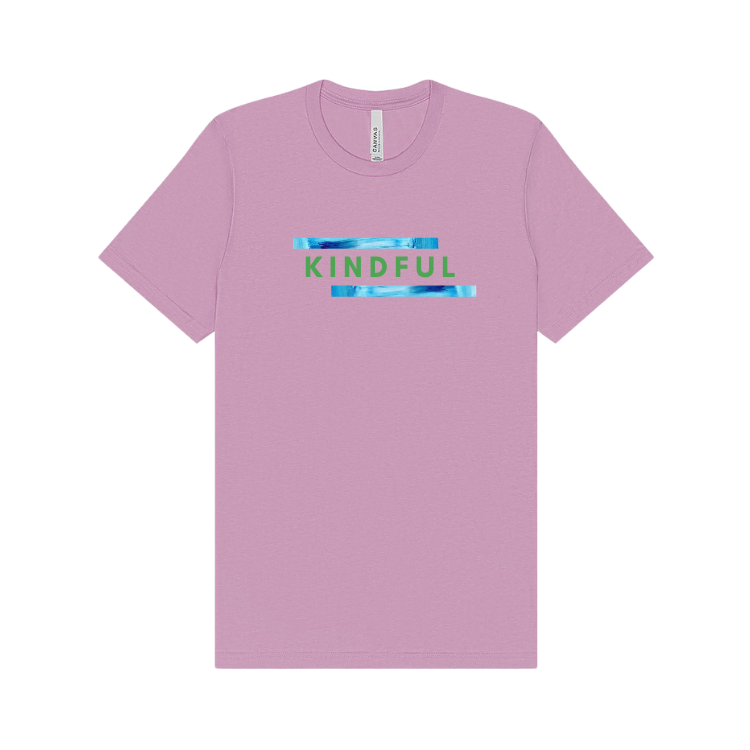 Pink short sleeve tshirt emblazoned with the word kindful