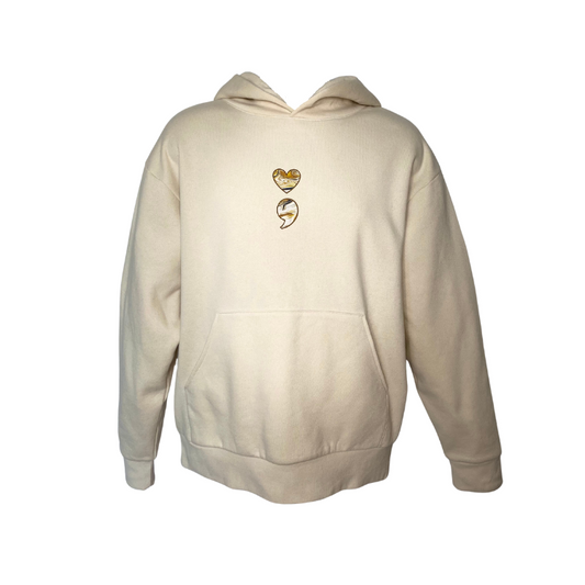 Semicolon Ivory Hoodie